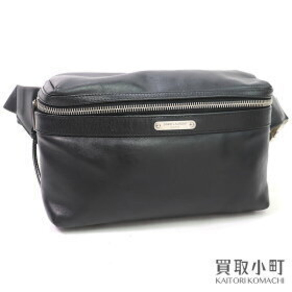YSL City Crossbody Bag Black Leather waist pouches shoulder Bag